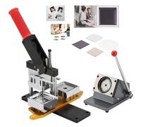 Photo Magnet Machine, DIY Fridge Magnets Pin Maker Machine, with 100 Sets of Consumables+ Paper Cutter Machine, Button Badge Maker,1000pcsConsumables