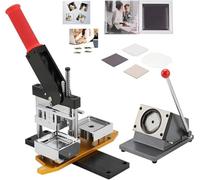 Photo Magnet Machine for DIY Fridge Magnets, Includes 100 Sets of Consumables and Paper Cutter for Button Badge Making