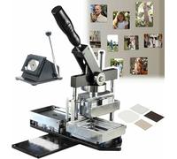 Photo Magnet Machine Fridge Button Badge Making + Paper Cutter + 100pcs Component, DIY Badge Making Kit - Rectangle Fridge Magnets Badges Maker Machine