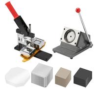 Photo Magnet Machine, Metal Badge Maker Fridge Magnet Button Badge Making With 50 * 50mm, DIY Fridge Magnets Pin Maker Machine 50 * 50mm(63.5 * 63.5mm)