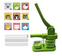 Photo Magnet Maker Kit, 50mm Square Pin Press Machine for Refrigerator Magnets, Includes 100 pcs Button Maker Supplies