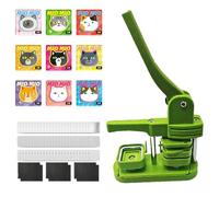 Photo Magnet Maker Kit, 50mm Square Pin Press Machine for Refrigerator Magnets, Includes 100 pcs Button Maker Supplies
