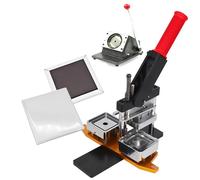 Photo Magnet Pin Maker Machine 50 mm Badge Maker Button Machine Photo Magnet Press + Paper Cutter + 200 Pcs Consumables for Decorating Refrigerator