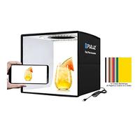 Photo Mini Light Box, Studio Photography PULUZ Portable Shooting Tent Box with 12 Colors Backdrops Folding Lightbox LED Ring Light for Phone Digitgtal Camera(9.8 x 9.8 inch)