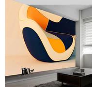 Photo Mural Wallpaper Abstract Geometric Pattern, Panoramic Murals Art Tapestry - Minimalism Large Non-Woven Wall Mural for Indoor Home Eco-Friendly Decoration W200 x H140 cm