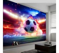 Photo Mural Wallpaper Fantasy Football Stadium, Hd Print Wallpaper Mural Poster Picture 350 x 256 cm (WxH) for Living Room Bed Room and Office Decoration, Multicolour