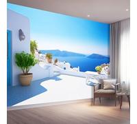 Photo Mural Wallpaper Modern Style Theme, Ocean Architecture Pattern Non-Woven Poster Murals - 78.7" x 55.1" Large 3D Effect Wallpaper for Living Room Bedroom Dining Room Kids Room