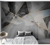 Photo Murals Wallpaper Modern Gray Gradient Geometry 230x180cm,Creative Art Light Luxury Wall Mural Silk Wall Decor Art for Restaurant Beauty Salon Hotels Living Room