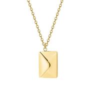 Photo Necklace Chunky Necklace For Women Picture Eternal Love Letter: A Timeless Envelope Necklace To Seal Your Promises Green Necklace Wife Necklace From Husband Chunky Long Necklace (Gold, One Size)