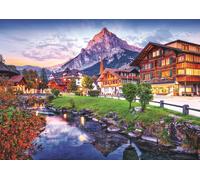 Trefl Premium Plus Quality Photo Odyssey Alpine Village, Switzerland - 1000 Pieces, Unique Photo Gallery, Perfectly Matching Tiles, for Adults and Children from 12 Years