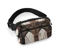 Photo of Brooklyn Bridge Fanny Pack with Multiple Pockets, Personalized Waist Bag with Zipper, Multifunctional Bum Bags for Travel, Belt Bag with Adjustable Strap, Crossbody Bags