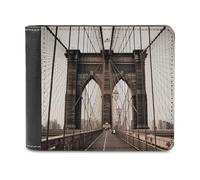 Photo of Brooklyn Bridge Leather Wallets RFID Blocking Slim Front Pocket Wallet Leather Money Clip, Stylish Mens Bifold Wallet Credit Card Holder Gift for Men