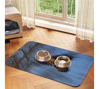 Photo of The Red Kite Bird Pet Feeding Mat Dog Cat Eating Food Absorbent Leather Tablecloth for and Water Bowl Waterproof No Stains Quick Dry Non-Slip 23.62 * 15.75IN