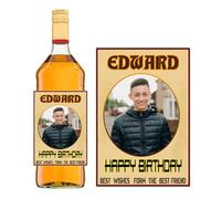 Photo Personalised Bottle Label Sticker for Captain Morgan Spiced Rum Birthday Xmas Anniversary