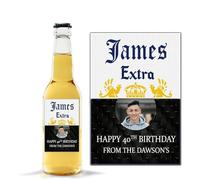 Photo Personalised Bottle Label Sticker for Corona Extra Beer Birthday Xmas Anniversary