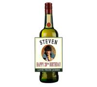 Photo Personalised Bottle Label Sticker for Jameson Irish Whiskey Birthday Xmas Anniversary