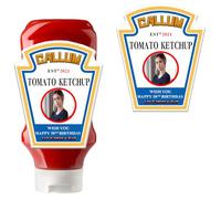 Photo Personalised Bottle Label Sticker Heinz Tomato Ketchup Birthday Anniversary Christmas