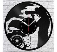 Photo Photographer Vinyl Record Wall Clock Fan Art Home Decor 12" 30cm