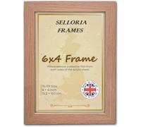 Photo,Picture,Poster Wooden Frames Tabletop and Wall Mounting Picture Frames Small Frame with Plexiglass Window for Portrait Photo Landscape, 6x4 (Oak Colour, 6X4)