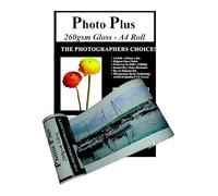 Photo Plus Professional Grade Photo Paper Rolls - 260gsm High Gloss, Microporous Coated Inkjet Photo Paper - 210mm x 8mtrs, Suitable for Printing Panoramic Photos on A4 Desktop Inkjet Printers