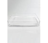 Photo Posing Props, Acrylic Display Case Showcase, Clear Shallow Water Tank, Photography Creative Tray, Food Cosmetic Product Shooting Props (Clear)(15.7x15.7x1.9cm)