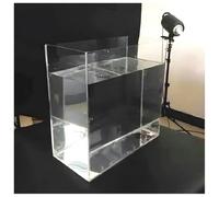 Photo Posing Props Photography Creative Tray, Floating Photo Props Clear Deep Water Tank, Transparent Acrylic Storage Box, 5mm Thick Food and Cosmetic Product Shooting Props(40x20x40cm)