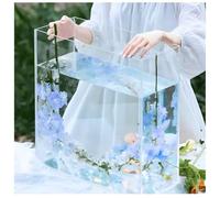 Photo Posing Props Photography Creative Tray, Floating Photo Props Clear Deep Water Tank,Underwater Suspended Transparent Photography Props Water Tank, Creative Photo Posing Props(60x30x40cm)