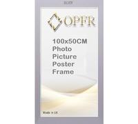 Photo Poster frame 100x50cm Black, White, Oak, Silver, Dark Oak, Walnut (Silver, 100x50cm)