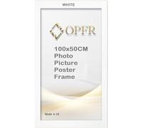 Photo Poster frame 100x50cm Black, White, Oak, Silver, Dark Oak, Walnut (White, 100x50cm)