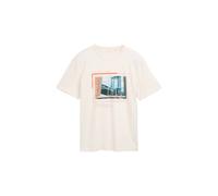 Photo Print T-Shirt Front Tom Tailor Marron S