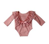 Photo Props for Baby Girls 0-1M Backless Lace Jumpsuits Newborns Monthly Party Photo Clothes Photostudio Outfit