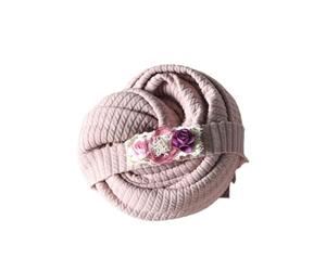 Photo Props Swaddles Towel Wrap Blanket with Matching Headdress and Pillow Gentle Fabric for Newborns Photography Gear