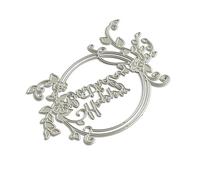 Photo Scrapbooking Wreath Cutting Dice Card Making Decoration Embossed Stencil Happy Birthday Die Cut Metal Cut Scrapbooking Journal Wreath Cutting Journal Photo Decoration