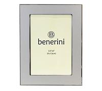 Photo Size 3.5 x 5 Inches (9 x 13cm) - Brushed Satin Silver Colour & Shiny Aluminium Photo Picture Frame - Landscape or Portrait.