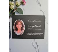 Photo Slate Memorial Plaque, Add a Portrait & Personalised Text | 35×25cm (14×10”)