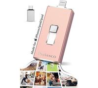Photo Stick Apple MFi Certified for iPhone 512GB, USB Flash Drive for iPhone Thumb Drive, iPhone-Memory-Stick for iPad/iPhone/Computer Picture Keeper Portable Hard Drive Pink