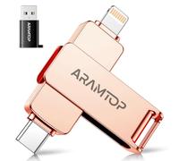 Photo Stick Memory Stick 64GB, AramtopPhone Flash Drive USB C Memory Stick External Storage Thumb Drive Compatible with iPhone, iPad,Android, PC and More Devices-P