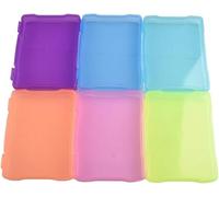 Photo Storage Box Plastic Picture Keeper 6 Colorful Photo Cases Photo Storage Box, 5x7 Inch