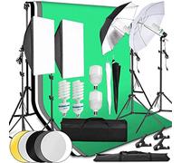 Photo Studio LED Light Softbox Continuous Kit 2x3M Background Frame 60cm Reflector Board Umbrella 2M Tripod for Video