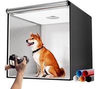Photo Studio Light Box for Photography: Takerers 32x32 Inch 210 LED Large Lightbox for Product with 3 Stepless Dimming Light Panel, Professional Background Shooting Tent with 5 Color Backdrops