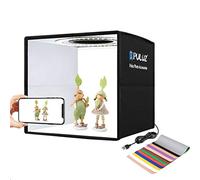Photo Studio Light Box PULUZ 9.8in/25cm Portable Folding Photography Shooting Tent Kit 1-100% Adjustable Brightness with 6 Backdrops(12 Colors) for Small Size Items