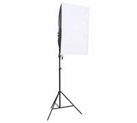 Photo Studio Lighting Set with 4 LED 13 W Softboxes, 5 Coloured Fabric Backgrounds 1.6 x 3 m, Aluminium Tripods 75-210 cm, Dimmable, for Portrait, Product Photography, Vlog