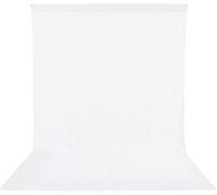Photo Studio White Photography Backdrop, Chromakey Backdrop 100% Cotton Muslin Background 6x9ft, Suitable for Babies, Pets and Family Portraits Shooting Video Production Product Photography