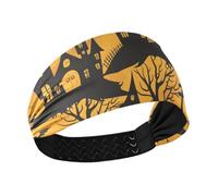 Photo Tales From The Crypt Hallowen no slip fabric headbands Stretchy head sweat bands for women for basketball Volleyball Daily use Running diademas para el pelo de mujer