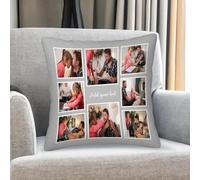 Photo & Text Custom Pillow Cover, Personalized Throw Cushion for Couples, Friends, for Any Occasion: Xmas, Birthday, Anniversary