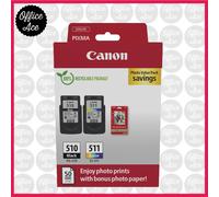 Photo Valuepack Genuine Canon PG510 CL511 Ink Cartridges - For Canon PIXMA