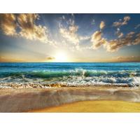 Photo Wall Mural-BEACH-(620)-NON WOVEN-Dune-Wave Sunset Sand Wallpaper Ocea XXL