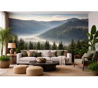 Photo wall mural Living room giant wallpaper mountains landscape nature trees