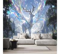 Photo Wallpape Non-Woven Forest Animals Nature 3D Wall Mural Deer Fantasy Decoration Poste Premium Wallpaper Wall Art for Living Room Bedroom W250xH175 35f162