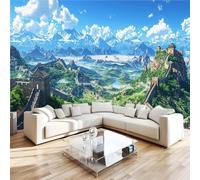 Photo Wallpape Non-Woven Panoramic View of The Great Wall 3D Wall Mural Decoration Poste Landmark Wall Mural Decoration Poste Premium Wallpaper Wall Art for Living Room Bedroom W366xH254 18yf410